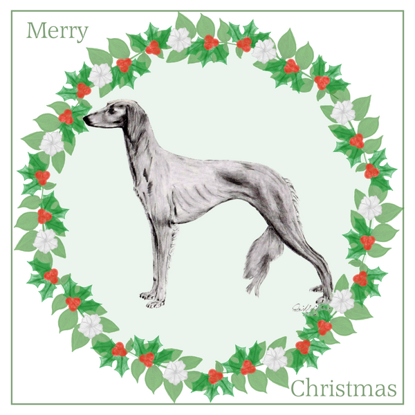 Saluki Christmas Card Choice of 3 Card Designs Single or Multi Pack