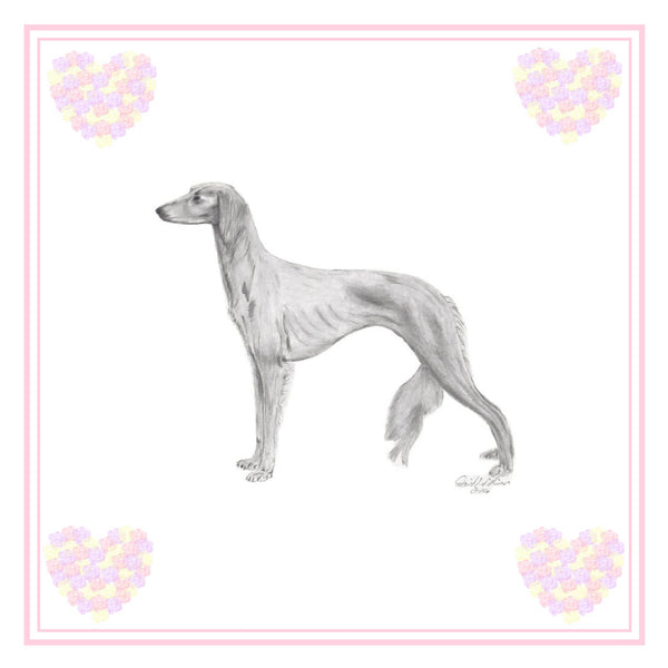 Saluki Greeting Card Choice of 6 Designs BIRTHDAY, THINKING OF YOU, BLANK