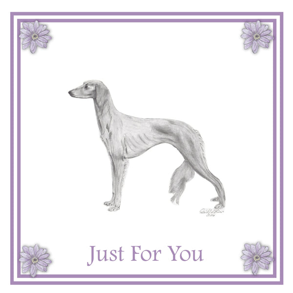 Saluki Greeting Card Choice of 6 Designs BIRTHDAY, THINKING OF YOU, BLANK