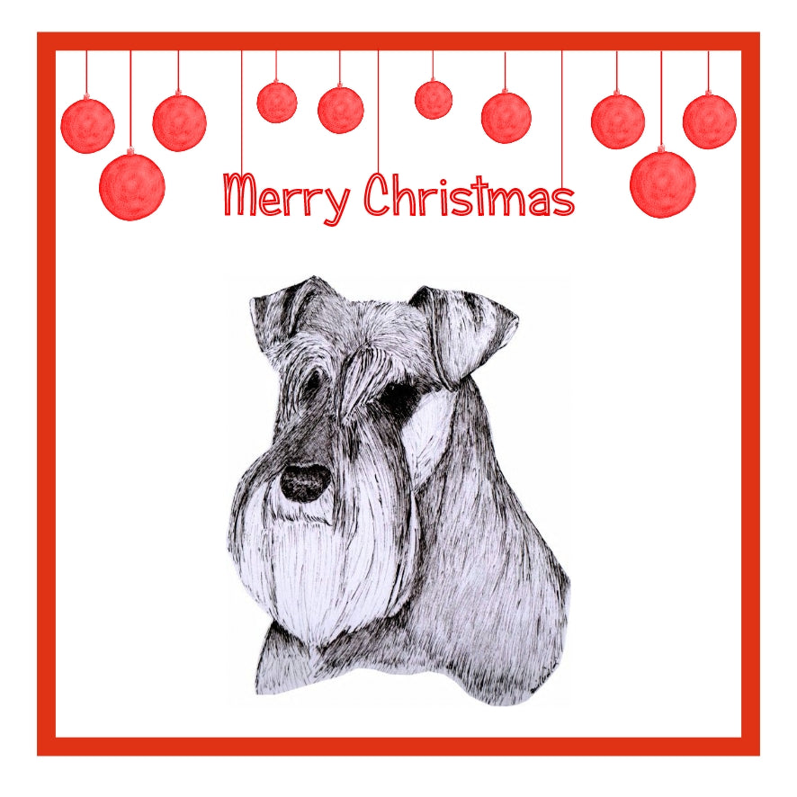 Schnauzer Christmas Card Choice of 3