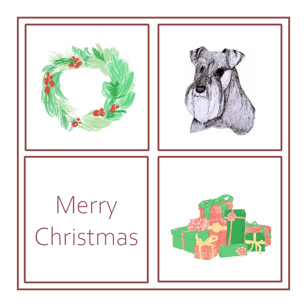 Schnauzer Christmas Card Choice of 3