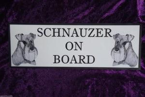 Schnauzer On Board Car Sign