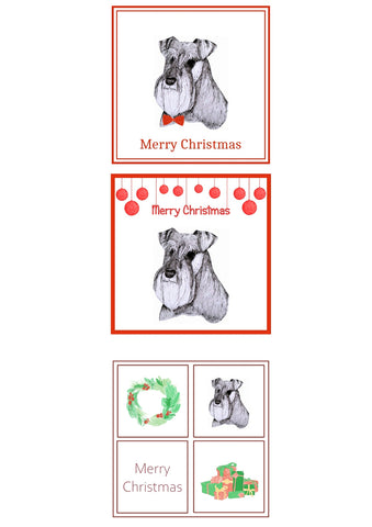 Schnauzer Christmas Card Choice of 3