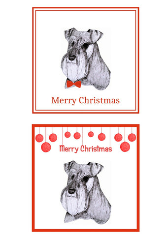 Schanuzer Christmas Cards Pack of 6