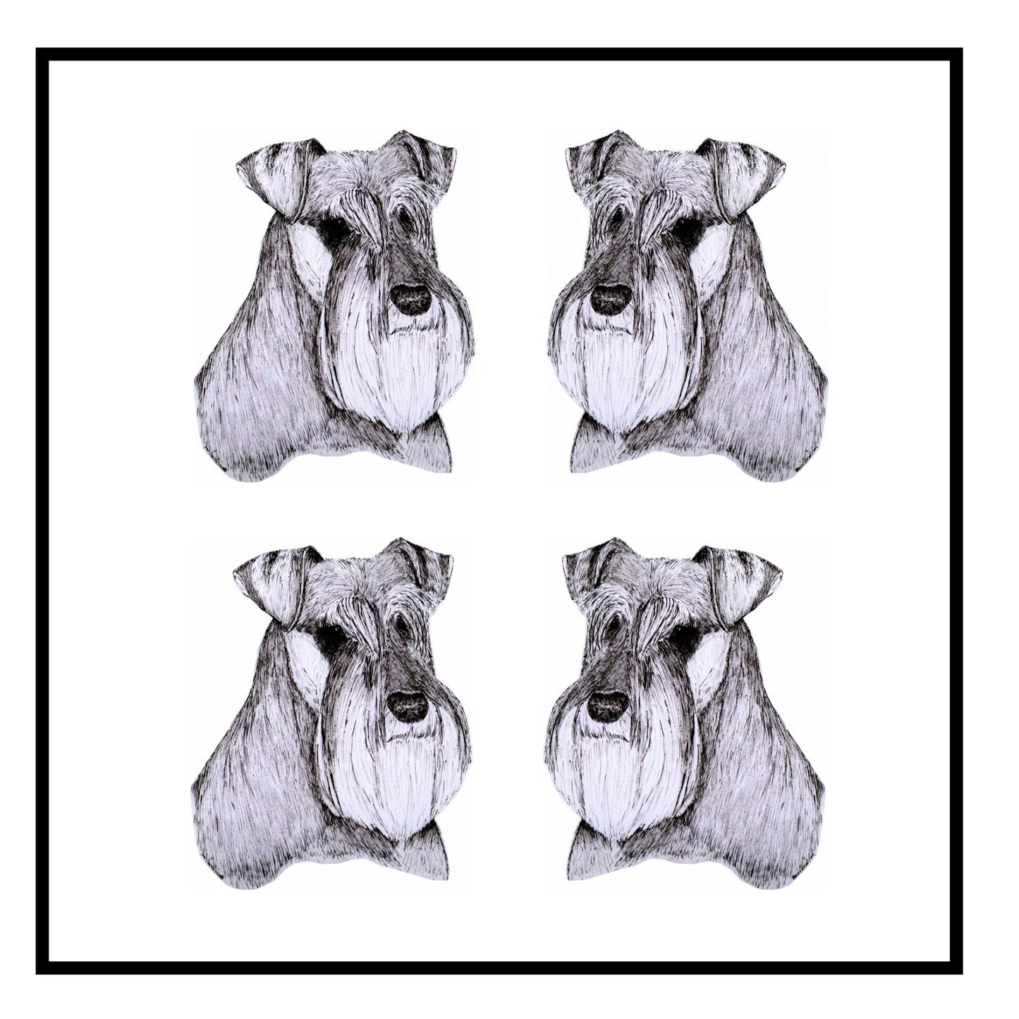 Schnauzer Greeting Card Choice of 6 Designs BIRTHDAY, THINKING OF YOU, BLANK