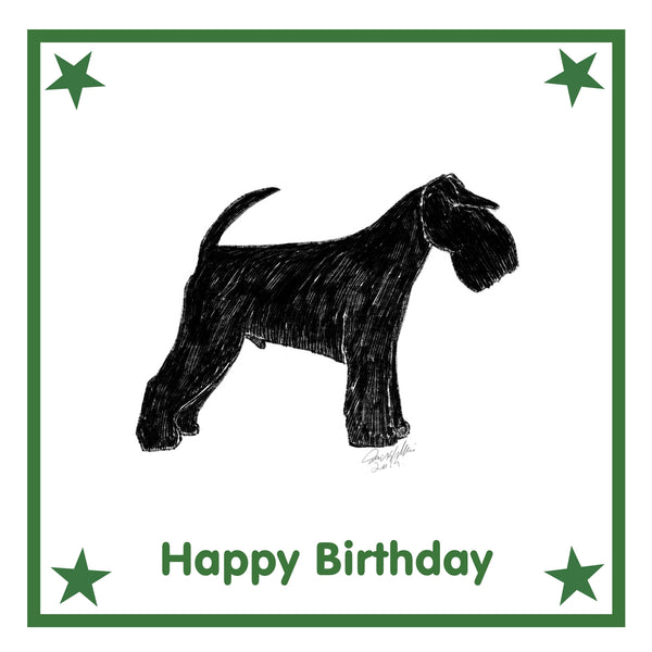 Black Schnauzer Greeting Card Choice of 6 Designs BIRTHDAY, THINKING OF YOU, BLANK