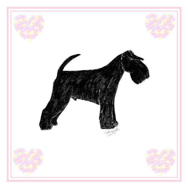 Black Schnauzer Greeting Card Choice of 6 Designs BIRTHDAY, THINKING OF YOU, BLANK