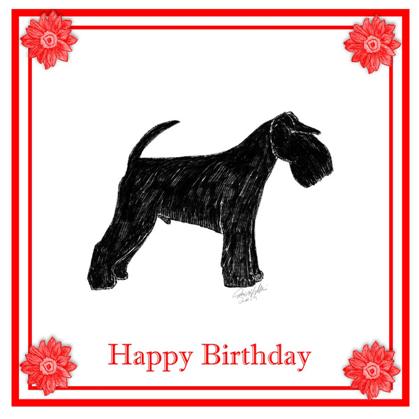 Black Schnauzer Greeting Card Choice of 6 Designs BIRTHDAY, THINKING OF YOU, BLANK