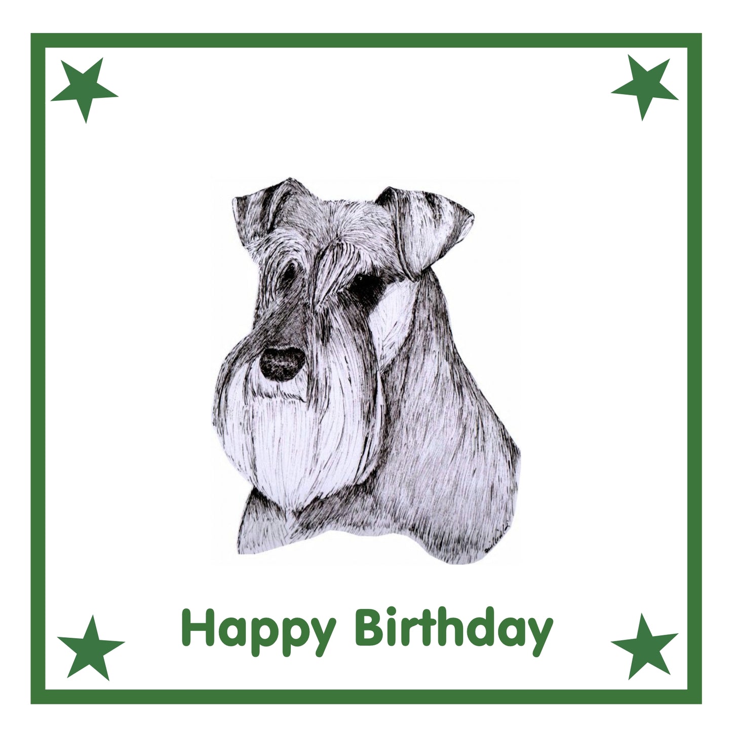 Schnauzer Greeting Card Choice of 6 Designs BIRTHDAY, THINKING OF YOU, BLANK