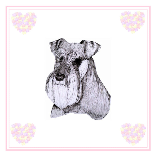 Schnauzer Greeting Card Choice of 6 Designs BIRTHDAY, THINKING OF YOU, BLANK