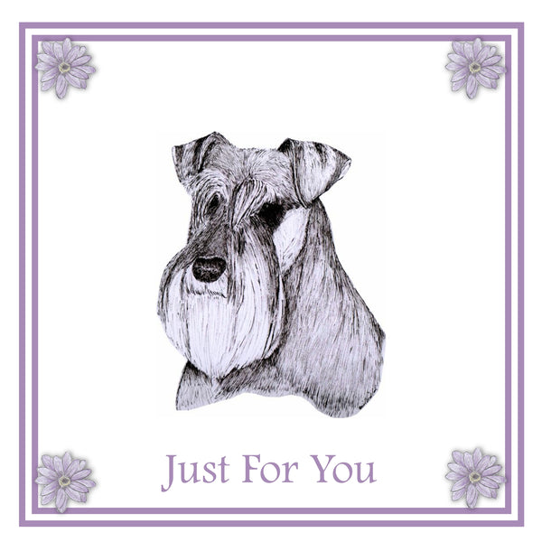 Schnauzer Greeting Card Choice of 6 Designs BIRTHDAY, THINKING OF YOU, BLANK