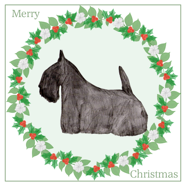 Scottish Terrier Christmas Card Choice of 3 Card Designs Single or Multi Pack