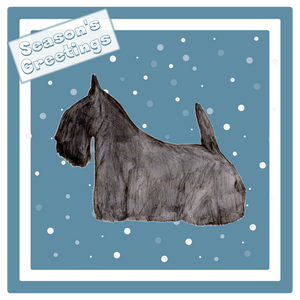 Scottish Terrier Christmas Card Choice of 3 Card Designs Single or Multi Pack