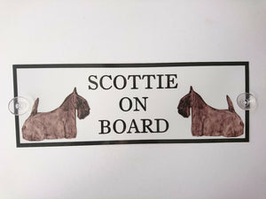 Scottish Terrier On Board Car Sign