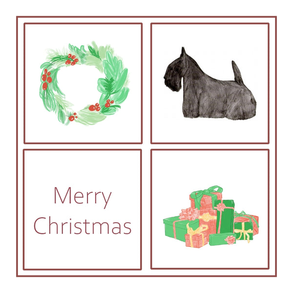 Scottish Terrier Christmas Card Choice of 3