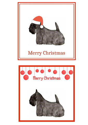 Scottish Terrier Christmas Cards Pack of 6