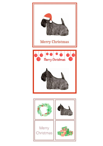 Scottish Terrier Christmas Card Choice of 3