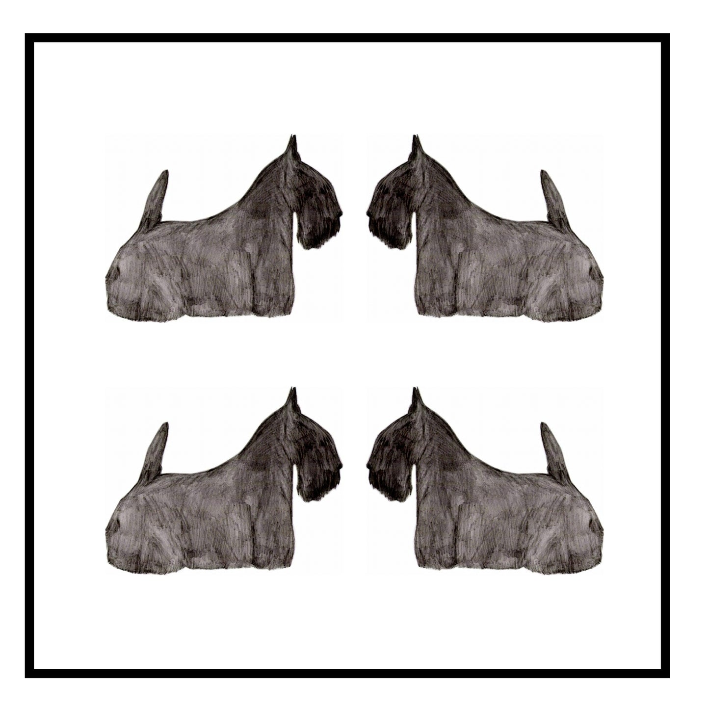 Scottish Terrier Greeting Card Choice of 6 Designs BIRTHDAY, THINKING OF YOU, BLANK