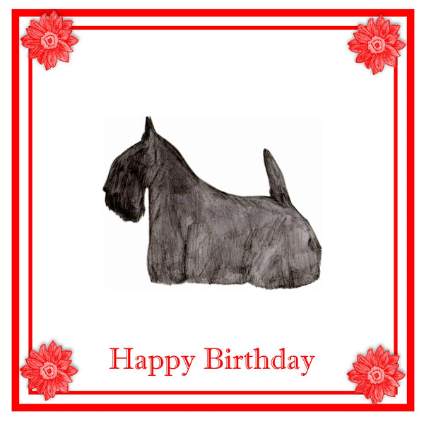 Scottish Terrier Greeting Card Choice of 6 Designs BIRTHDAY, THINKING OF YOU, BLANK