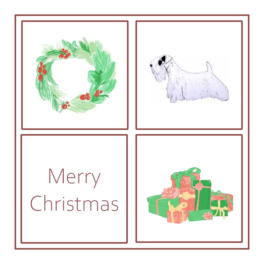 Sealyham Terrier Christmas Card Choice of 3