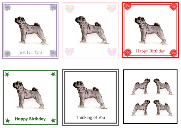 Shar Pei Greeting Card Choice of 6 Designs BIRTHDAY, THINKING OF YOU, BLANK