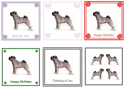 Shar Pei Greeting Card Choice of 6 Designs BIRTHDAY, THINKING OF YOU, BLANK