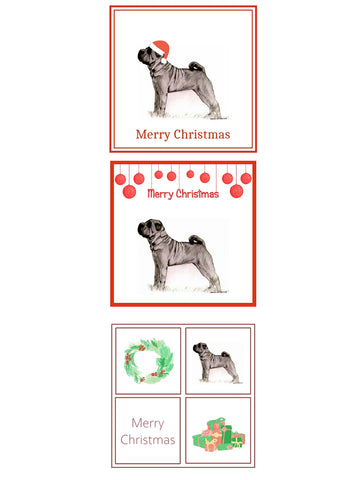 Shar Pei Christmas Card Choice of 3