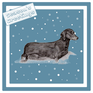 S/H Dachshund Christmas Card Choice of 3 Card Designs Single or Multi Pack