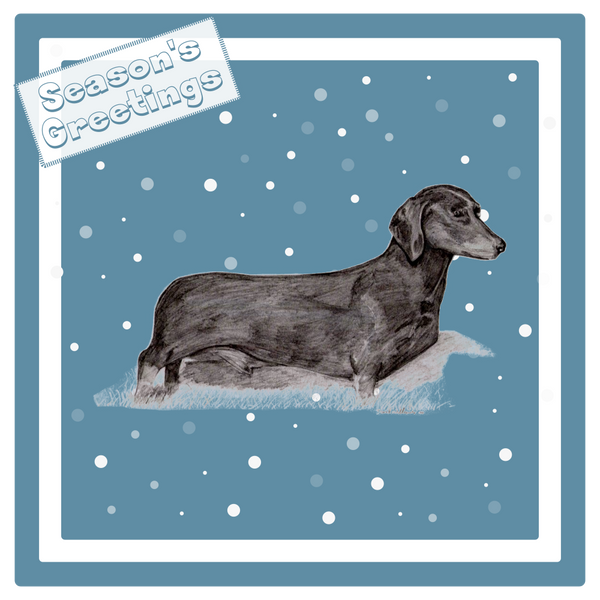 S/H Dachshund Christmas Card Choice of 3 Card Designs Single or Multi Pack