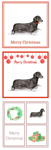 S/H Dachshund Christmas Card Choice of 3