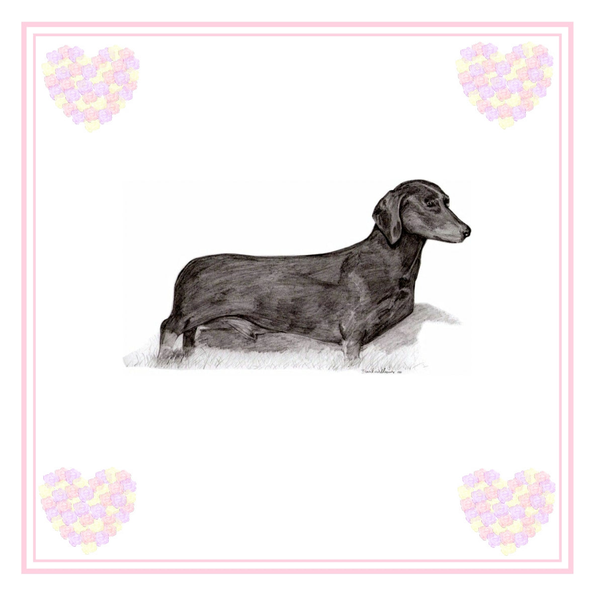 Dachshund Short haired  Greeting Card Choice of 6 Designs BIRTHDAY, THINKING OF YOU, BLANK