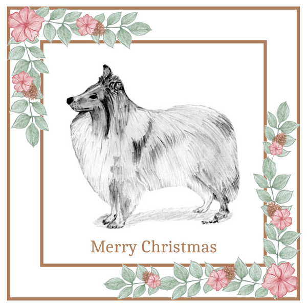 Shetland Sheepdog Sheltie Christmas Card Choice of 3 Card Designs Single or Multi Pack