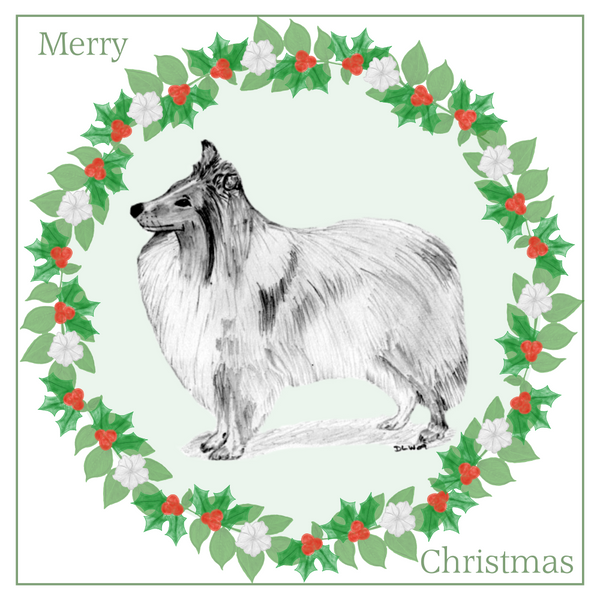 Shetland Sheepdog Sheltie Christmas Card Choice of 3 Card Designs Single or Multi Pack