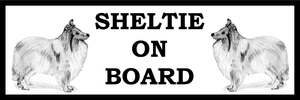 Shetland Sheepdog On Board Car Sign