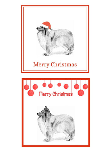 Shetland Sheepdog Christmas Cards Pack of 6