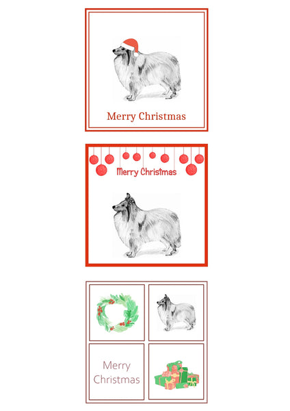 Shetland Sheepdog Christmas Card Choice of 3