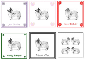 Sheltie Greeting Card Choice of 6 Designs BIRTHDAY, THINKING OF YOU, BLANK