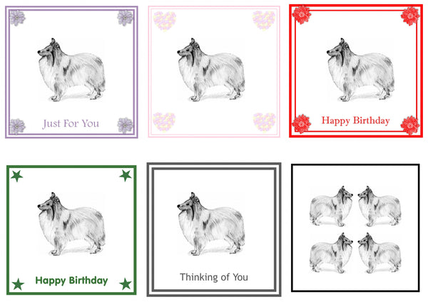 Sheltie Greeting Card Choice of 6 Designs BIRTHDAY, THINKING OF YOU, BLANK