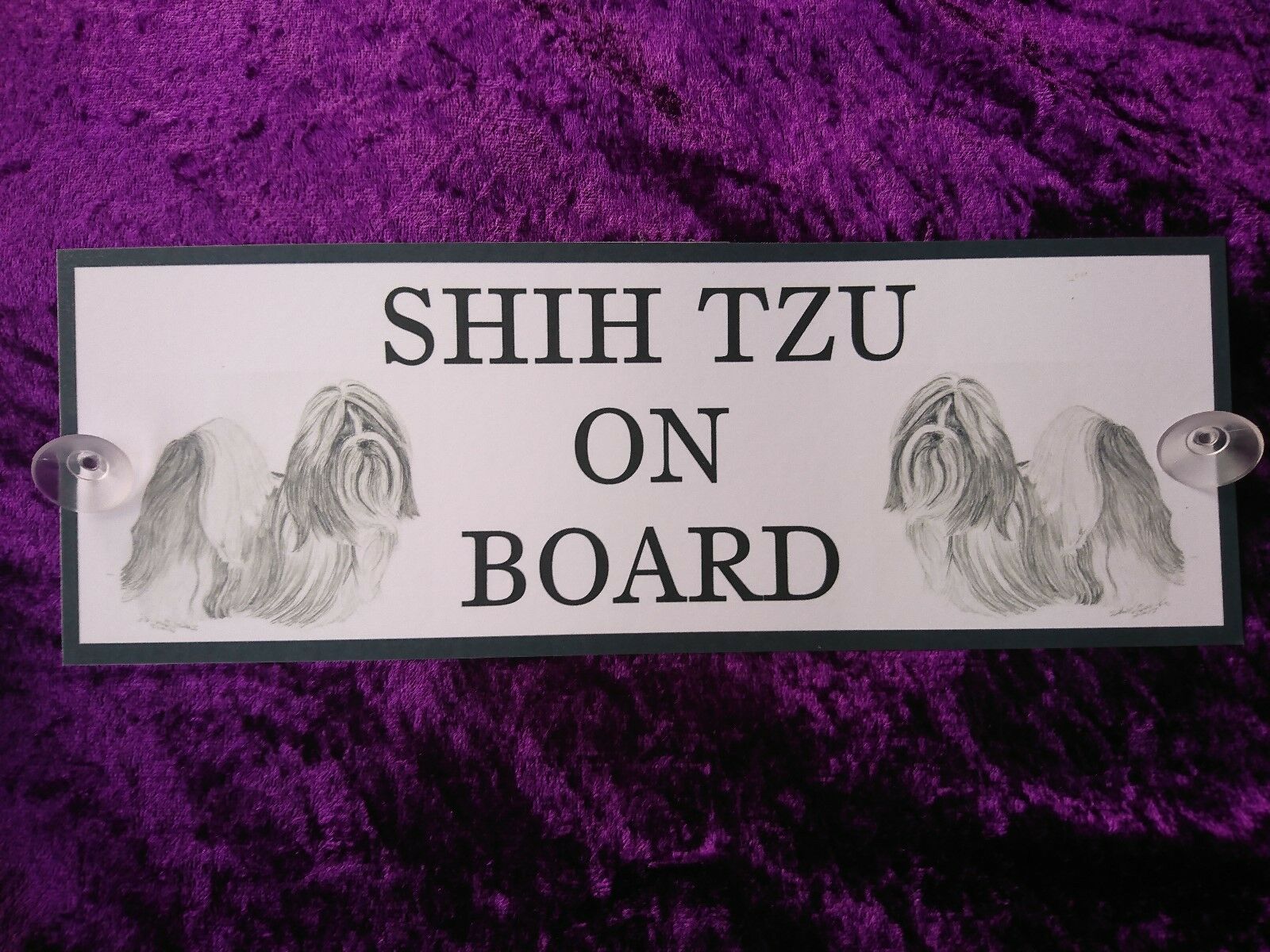 Shih Tzu On Board Car Sign