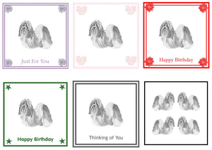 Shih Tzu Greeting Card Choice of 6 Designs BIRTHDAY, THINKING OF YOU, BLANK