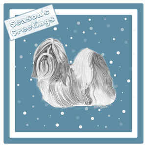 Shih Tzu Christmas Card Choice of 3 Card Designs Single or Multi Pack