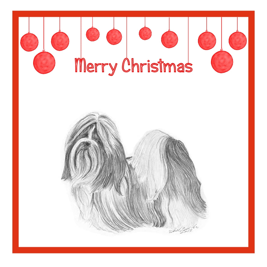 Shih Tzu Christmas Card Choice of 3