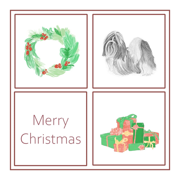 Shih Tzu Christmas Card Choice of 3