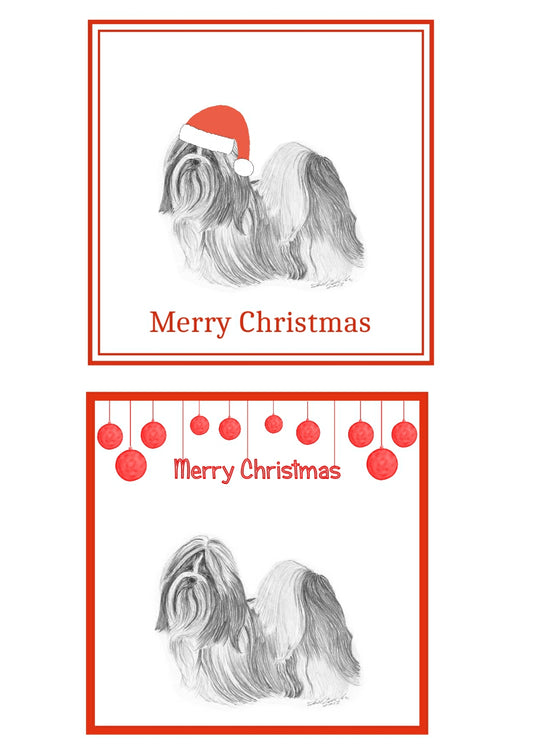 Shih Tzu Christmas Cards Pack of 6