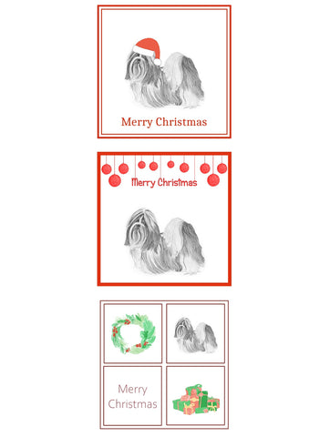 Shih Tzu Christmas Card Choice of 3