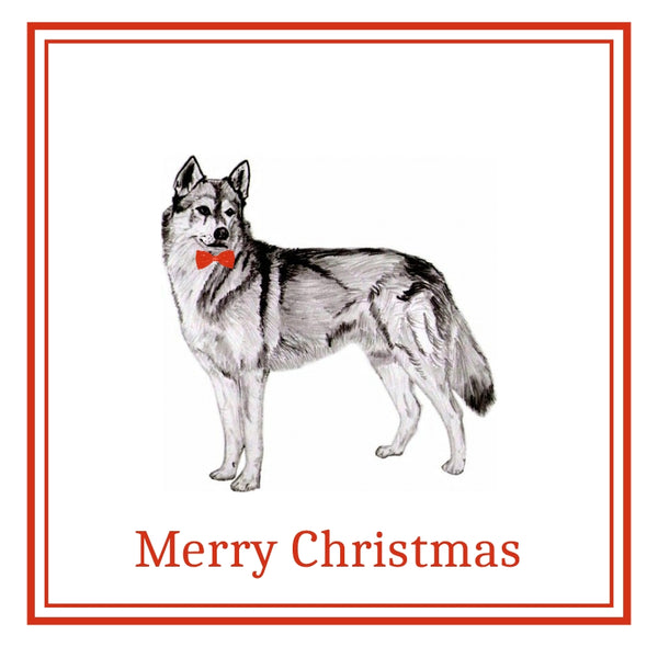 Siberian Husky Christmas Card Choice of 3