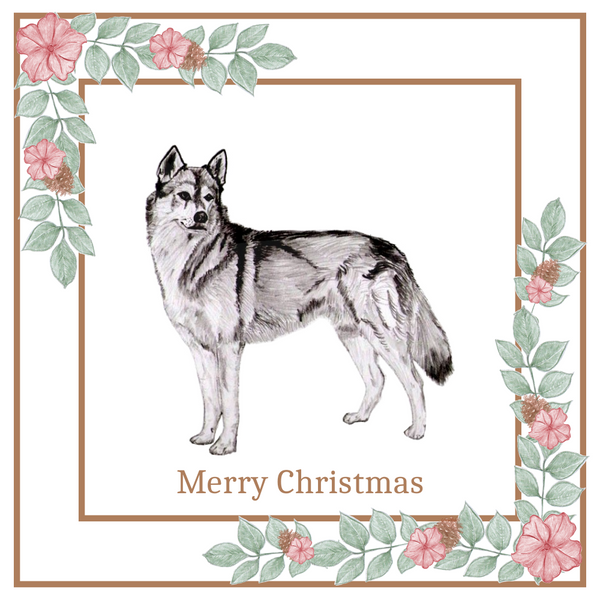 Siberian Husky Christmas Card Choice of 3 Card Designs Single or Multi Pack