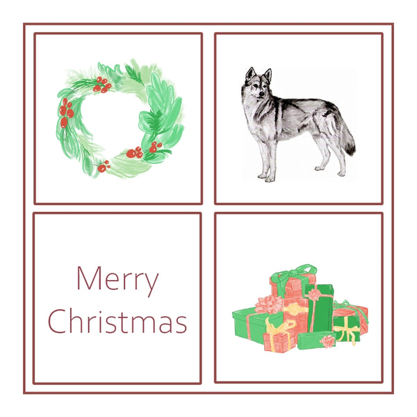 Siberian Husky Christmas Card Choice of 3