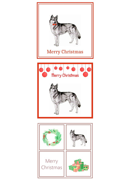 Siberian Husky Christmas Card Choice of 3