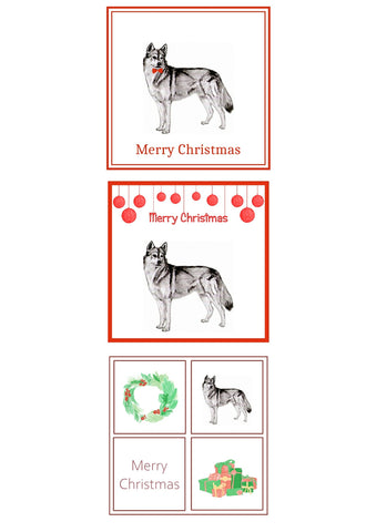 Siberian Husky Christmas Card Choice of 3